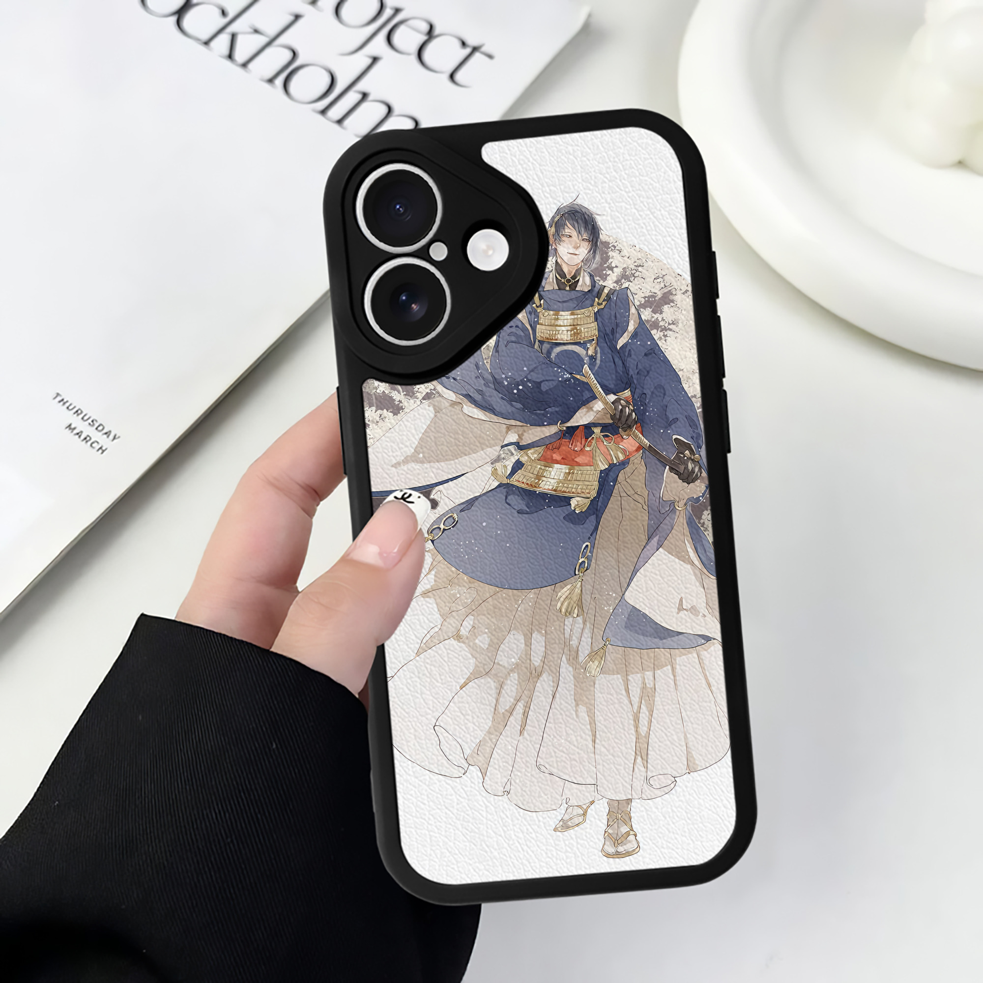 （画像用） 刀剣乱舞 Touken Ranbu 【iPhone 16シリーズ対応】シリコンスマホケース（レザー調） 材質：シリコン
